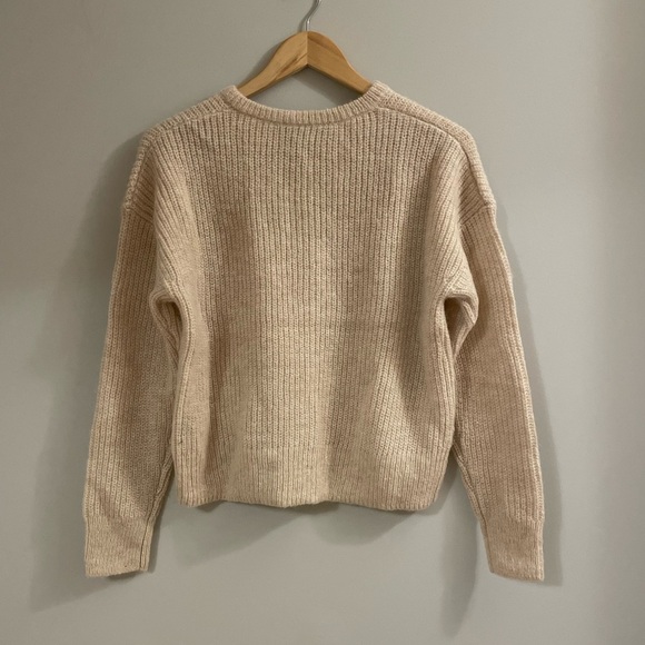 NEW Jenni Kayne Hayes Crewneck Alpaca Wool Cardigan in Sand Beige | size XS - Picture 8 of 9